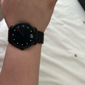 Movado Black Minimalist Sport Watch
